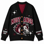Chaotic Club Personalized Mascot Preppy Team Game Cardigan