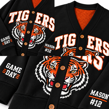 Chaotic Club Personalized Mascot Preppy Team Game Cardigan