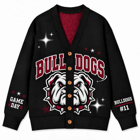 Chaotic Club Personalized Mascot Preppy Team Game Cardigan