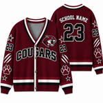 Chaotic Club Personalized Mascot School Spirit Star Cardigan
