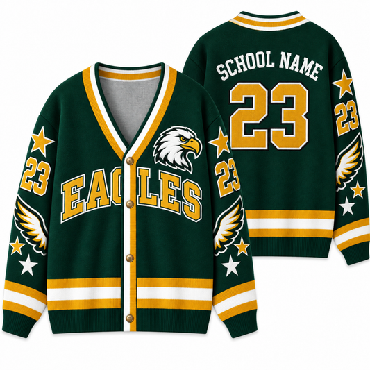 Chaotic Club Personalized Mascot School Spirit Star Cardigan