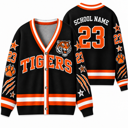 Chaotic Club Personalized Mascot School Spirit Star Cardigan