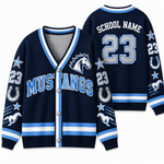 Chaotic Club Personalized Mascot School Spirit Star Cardigan