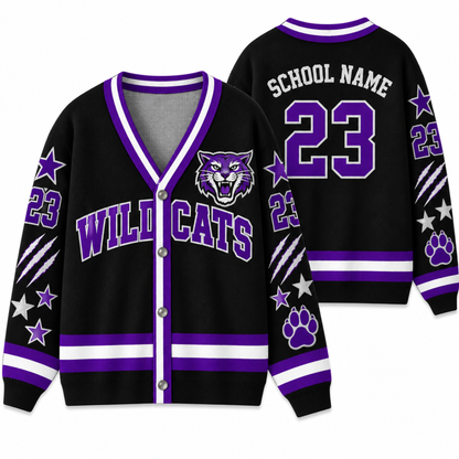 Chaotic Club Personalized Mascot School Spirit Star Cardigan