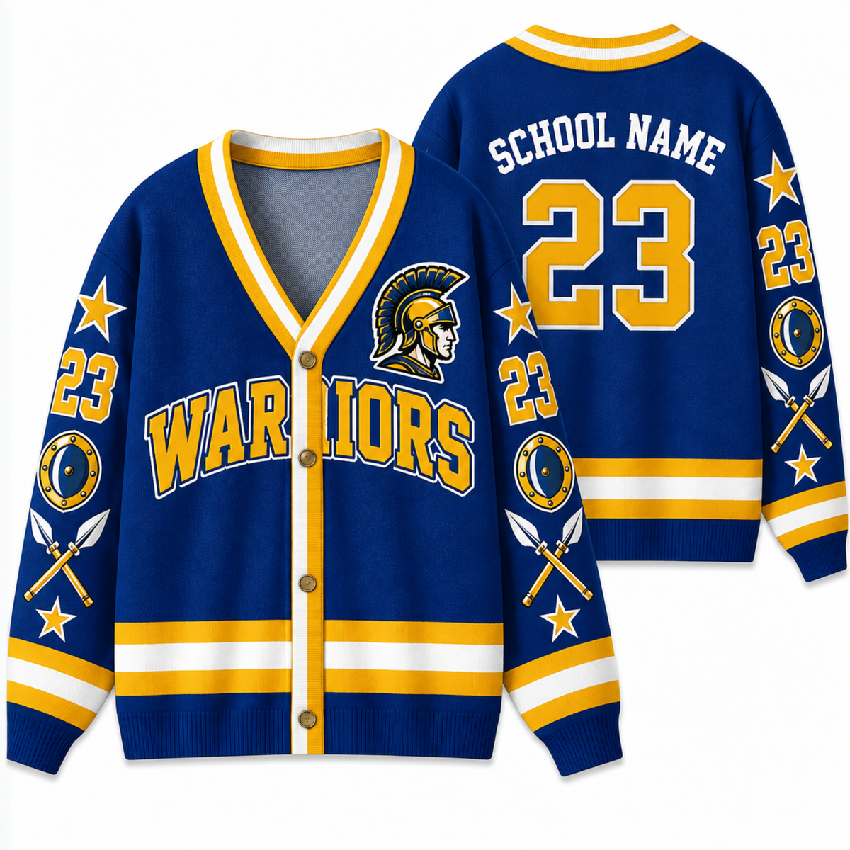 Chaotic Club Personalized Mascot School Spirit Star Cardigan