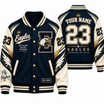 Chaotic Club Personalized Mascot Wordmark Varsity Jacket