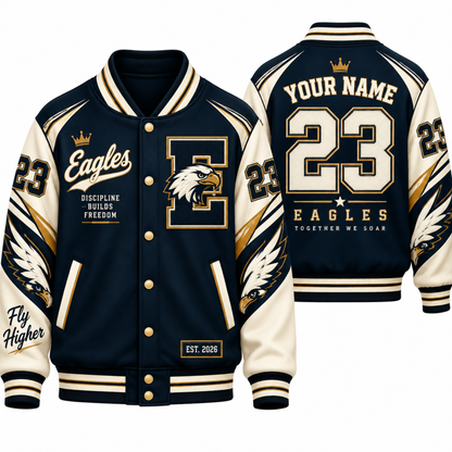 Chaotic Club Personalized Mascot Wordmark Varsity Jacket