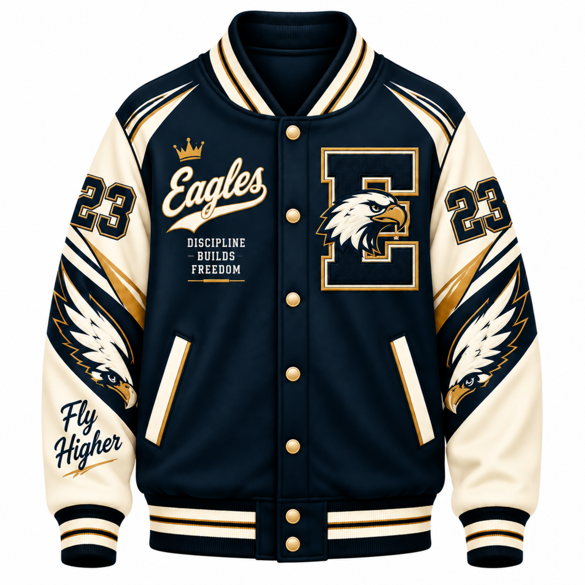 Chaotic Club Personalized Mascot Wordmark Varsity Jacket