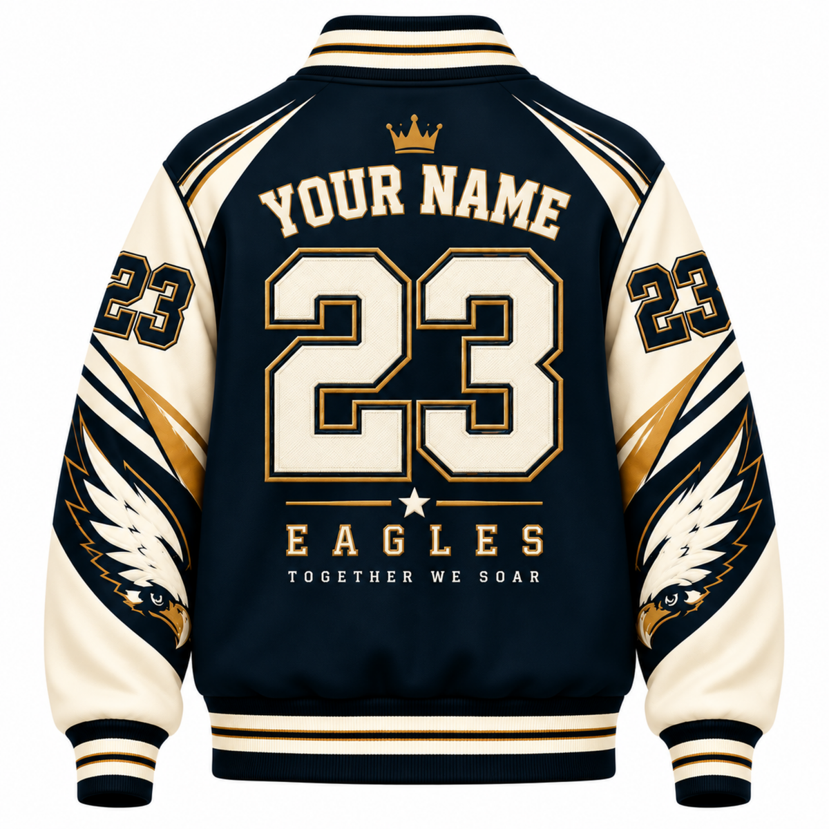 Chaotic Club Personalized Mascot Wordmark Varsity Jacket