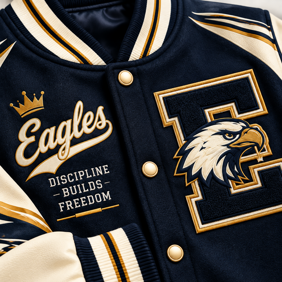 Chaotic Club Personalized Mascot Wordmark Varsity Jacket