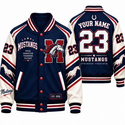 Chaotic Club Personalized Mascot Wordmark Varsity Jacket