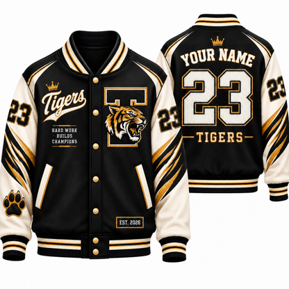 Chaotic Club Personalized Mascot Wordmark Varsity Jacket