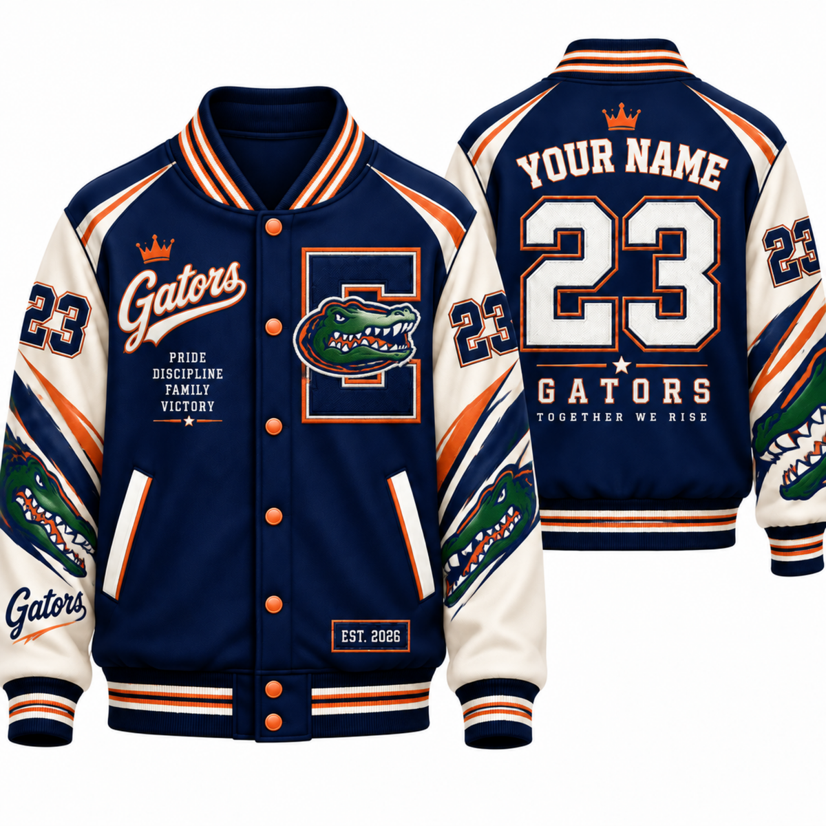 Chaotic Club Personalized Mascot Wordmark Varsity Jacket