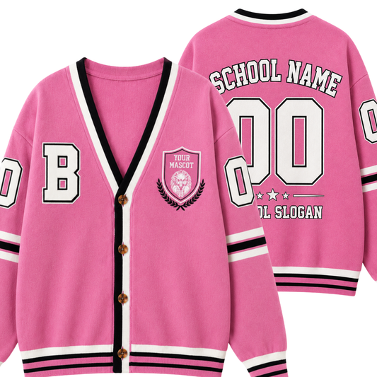 Chaotic Club Personalized School Name Team Cardigan