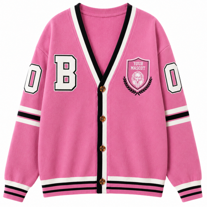 Chaotic Club Personalized School Name Team Cardigan