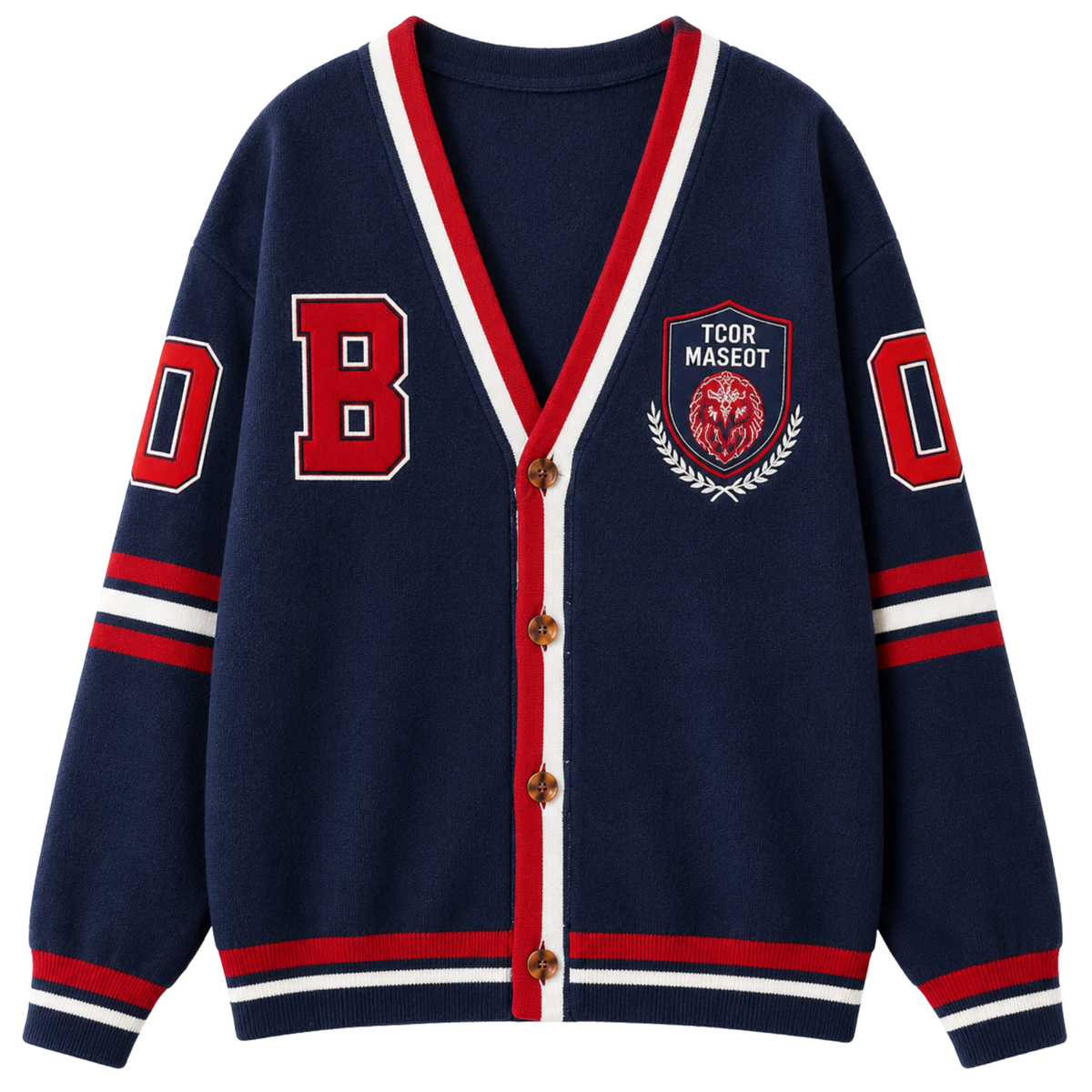 Chaotic Club Personalized School Name Team Cardigan