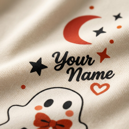 Chaotic Club Personalized Vintage Pumpkin Boo Halloween Cardigan