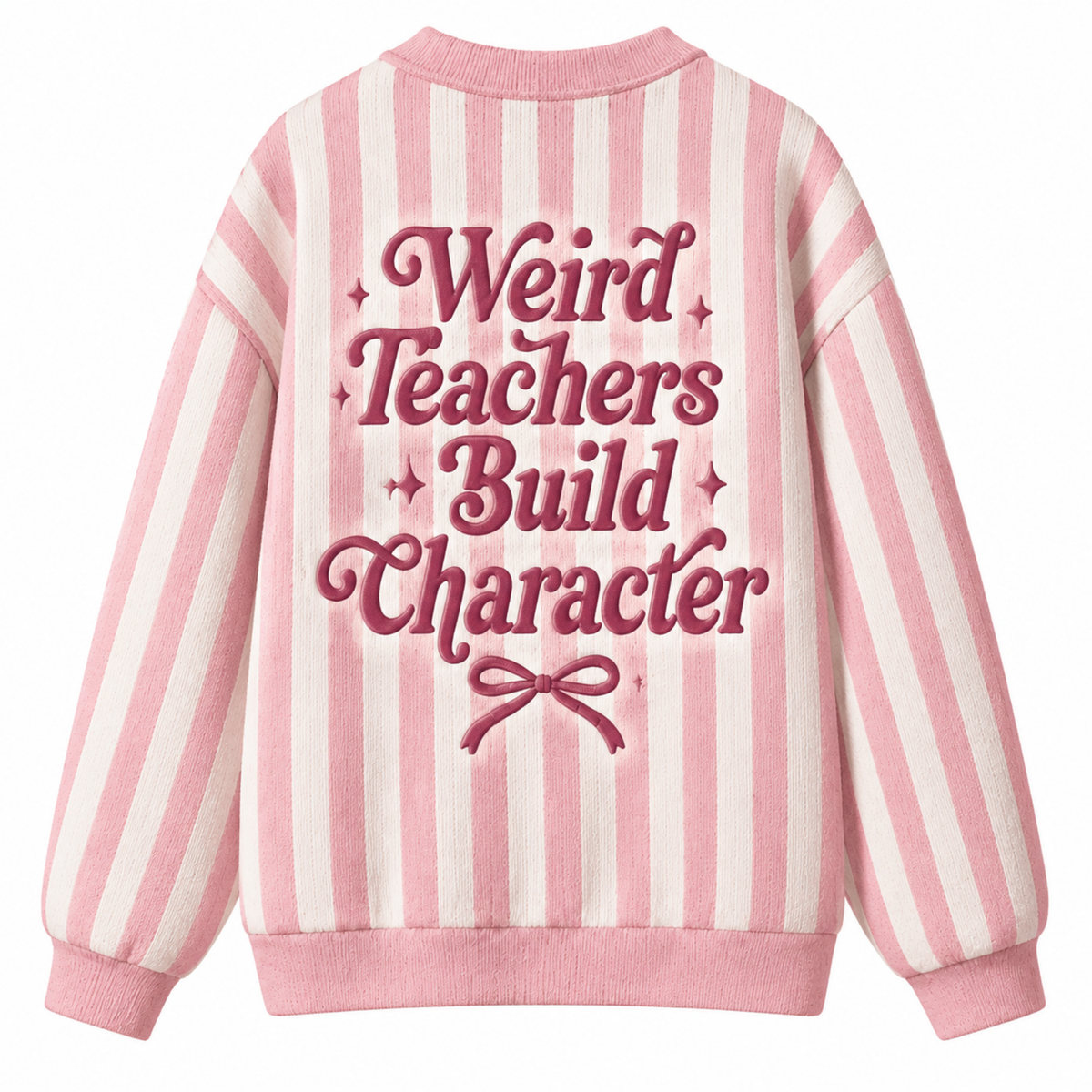 Chaotic Club Personalized Weird Teachers Build Character Cardigan