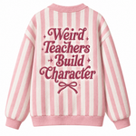 Chaotic Club Personalized Weird Teachers Build Character Cardigan