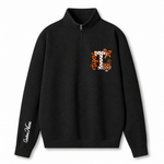 Chaotic Club Polka Dot Embroided Custom Ribbon Mascot Quarter Zip Sweatshirt