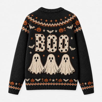 Chaotic Club Polka Dot Ghost Halloween Ugly Sweatshirt