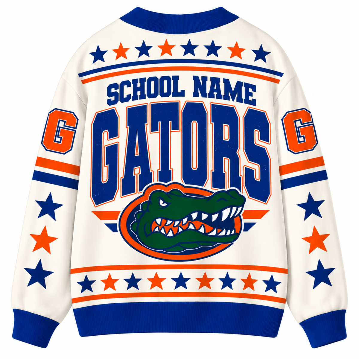 Chaotic Club Retro Mascot Game Day School Spirit Knit Cardigan