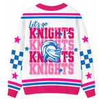 Chaotic Club Retro Mascot Game Day Spirit Knit Cardigan
