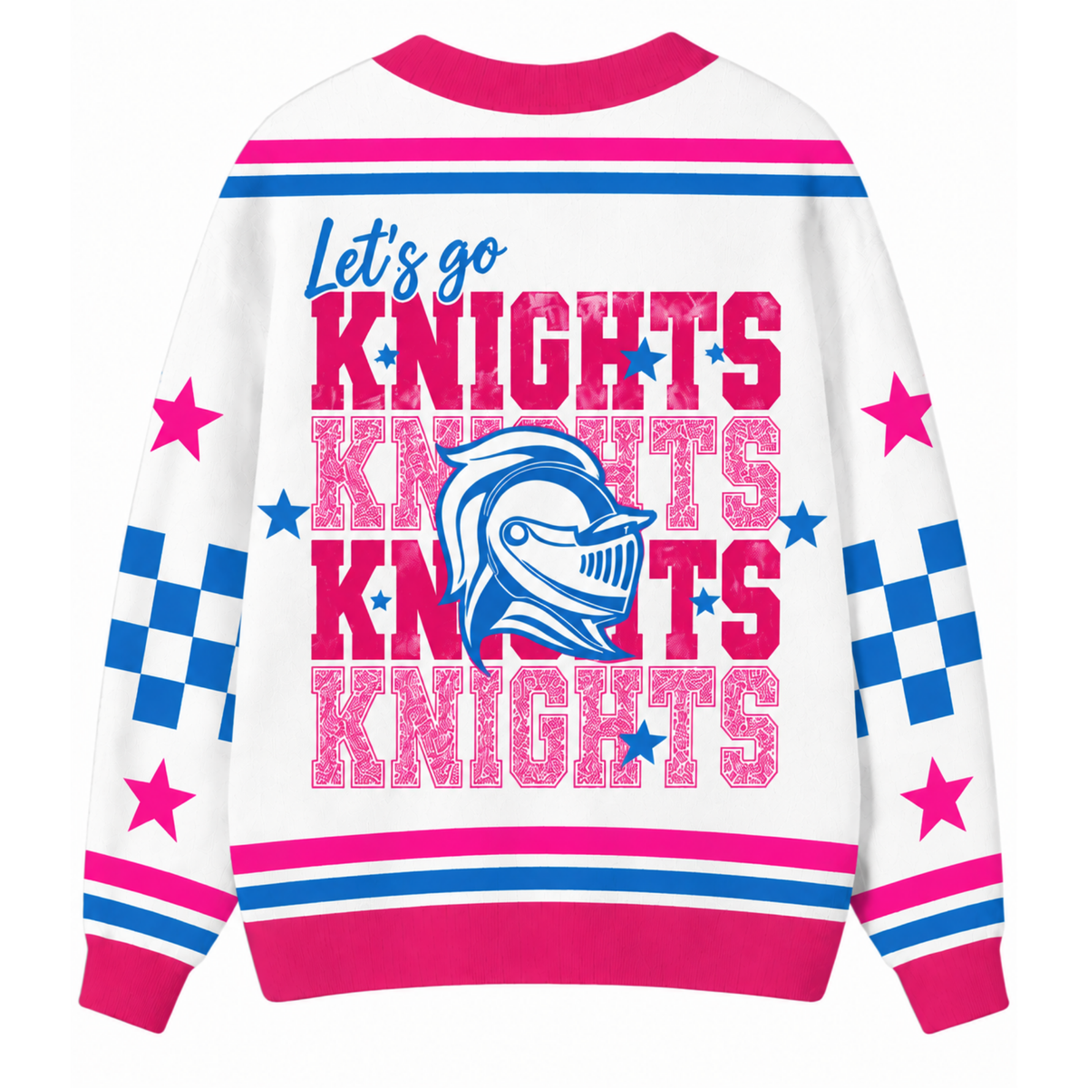 Chaotic Club Retro Mascot Game Day Spirit Knit Cardigan
