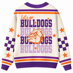 Chaotic Club Retro Mascot Game Day Spirit Knit Cardigan