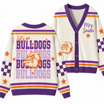 Chaotic Club Retro Mascot Game Day Spirit Knit Cardigan