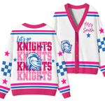 Chaotic Club Retro Mascot Game Day Spirit Knit Cardigan