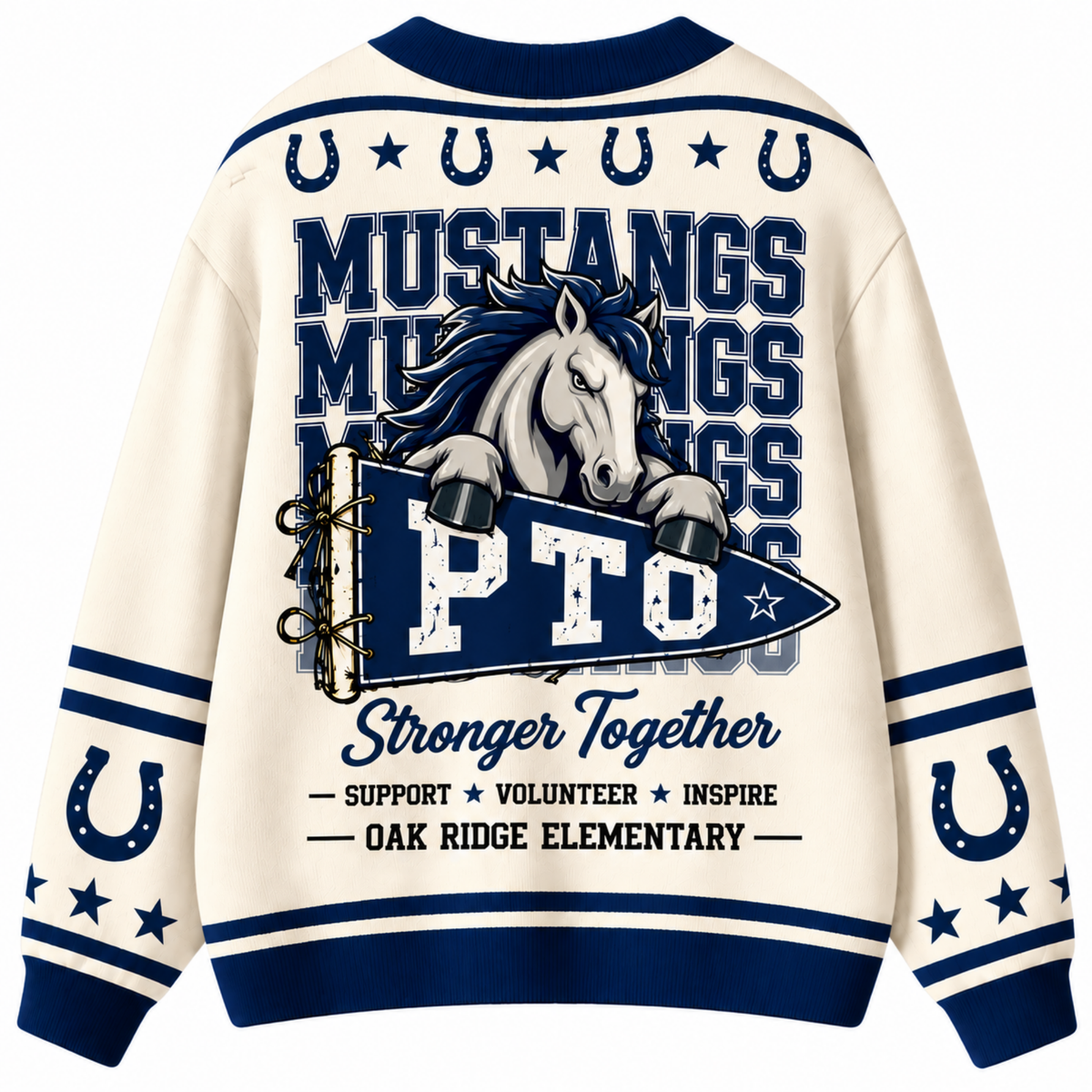 Chaotic Club Retro Mascot Paw Print School Staff Knit Cardigan