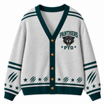 Chaotic Club Retro Mascot Paw Print School Staff Knit Cardigan