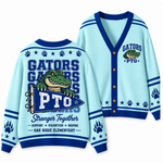 Chaotic Club Retro Mascot Paw Print School Staff Knit Cardigan