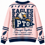 Chaotic Club Retro Mascot Paw Print School Staff Knit Cardigan