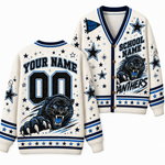 Chaotic Club Retro Mascot Stars Game Day Cardigan