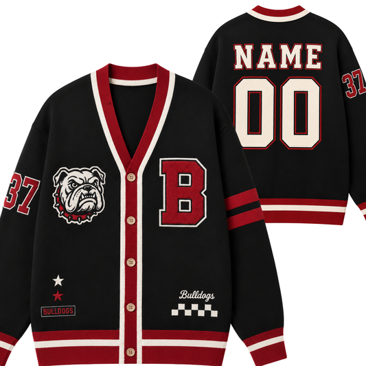 Chaotic Club Retro School Mascot School Spirit Team Cardigan
