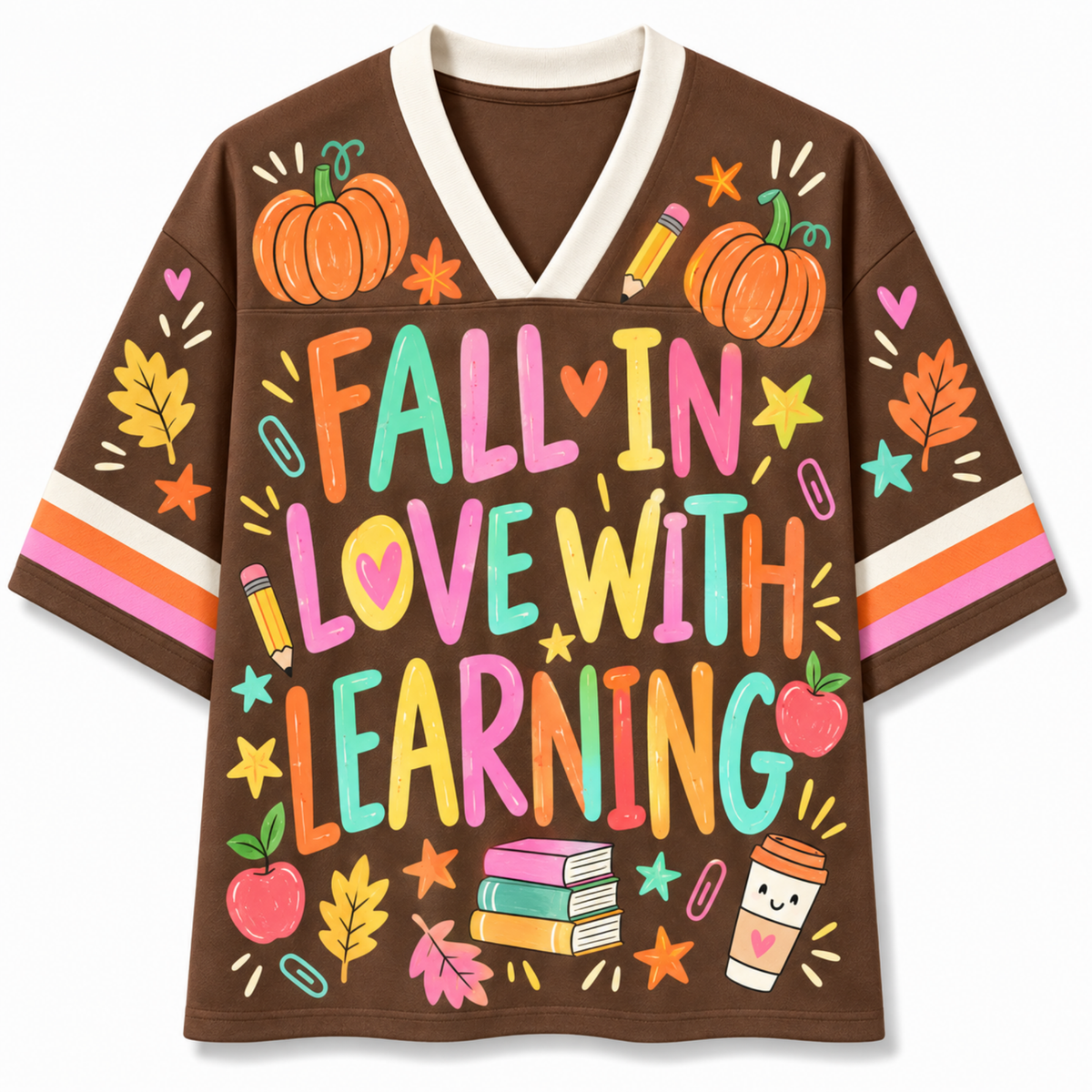 Chaotic Club Retro Teacher Fall Fall in Love With Learning Mesh Jersey