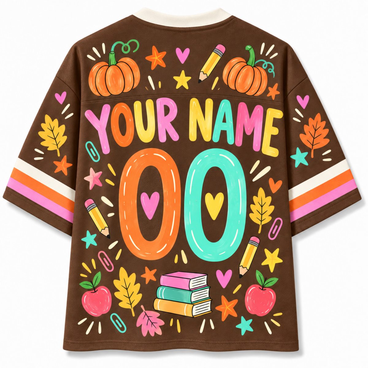 Chaotic Club Retro Teacher Fall Fall in Love With Learning Mesh Jersey