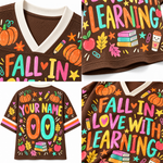 Chaotic Club Retro Teacher Fall Fall in Love With Learning Mesh Jersey