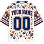 Chaotic Club School Mascot Football Baseball Charm Bow Mesh Jersey