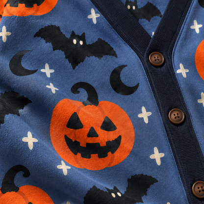 Chaotic Club Spooky Pumpkin Bats Knit Cardigan