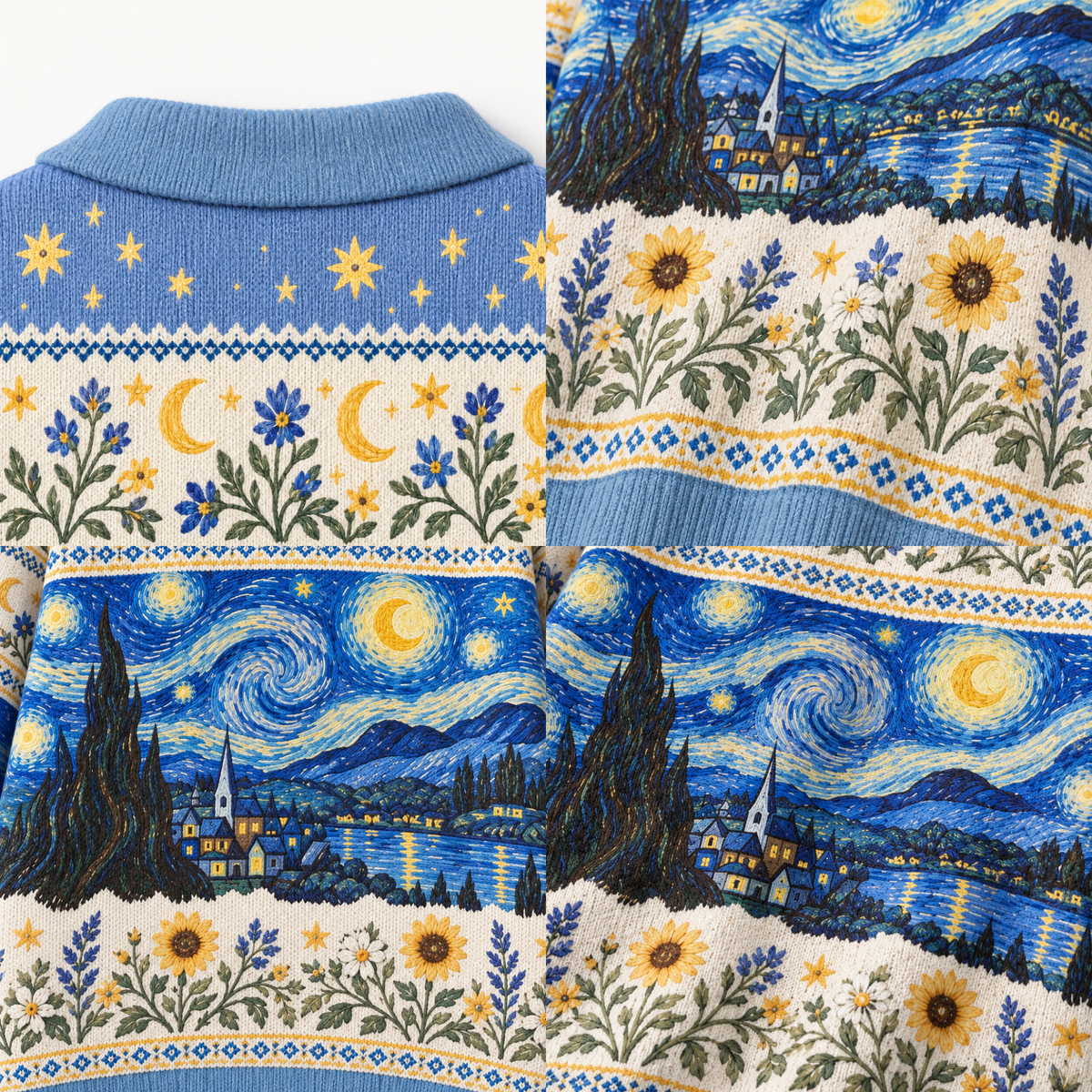 Chaotic Club Starry Night Sky Knit Cardigan