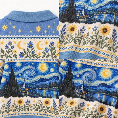 Chaotic Club Starry Night Sky Knit Cardigan