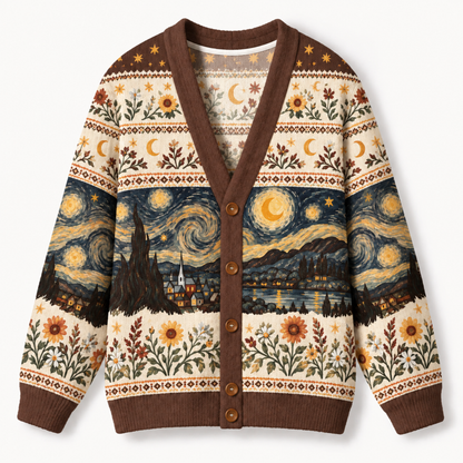 Chaotic Club Starry Night Sky Knit Cardigan