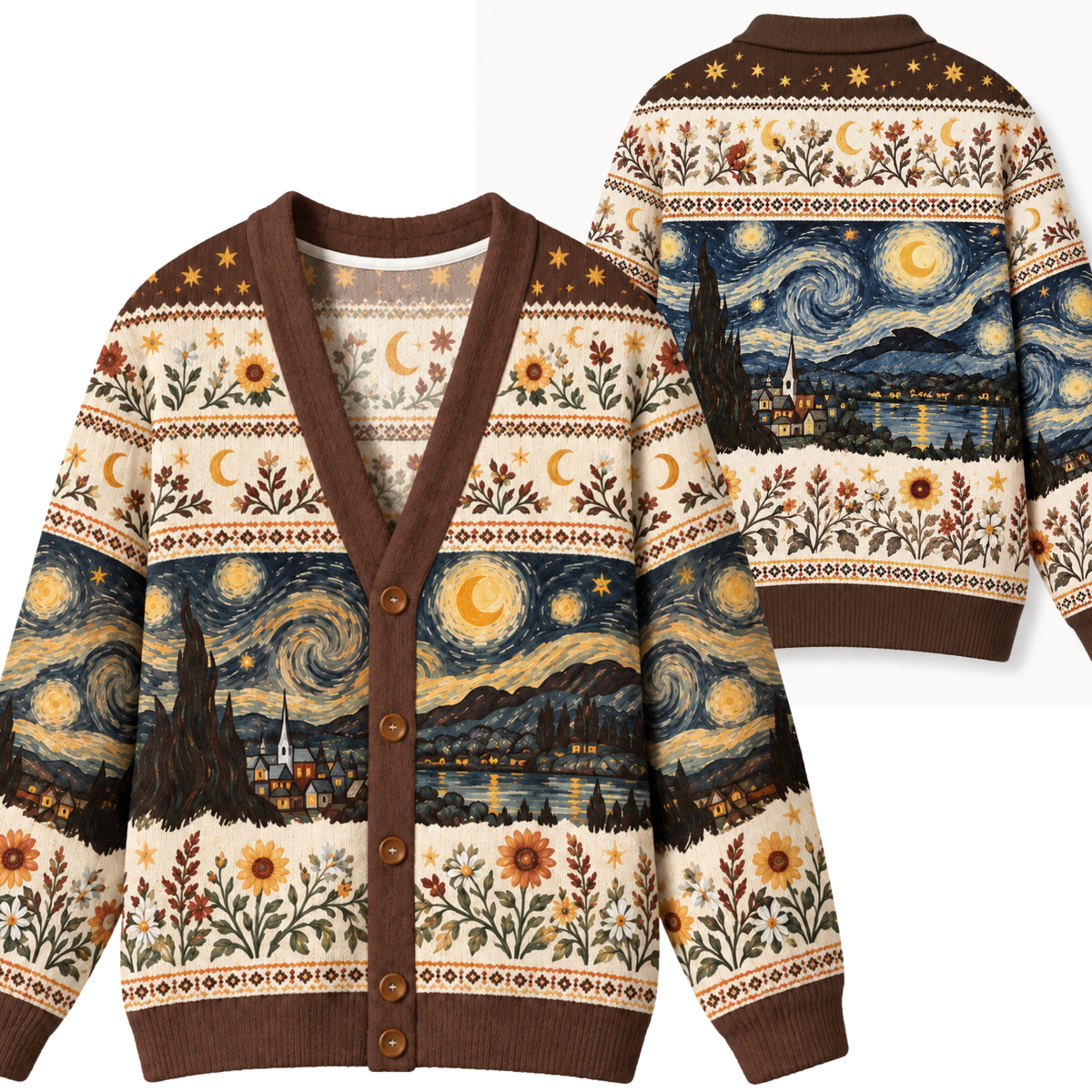 Chaotic Club Starry Night Sky Knit Cardigan