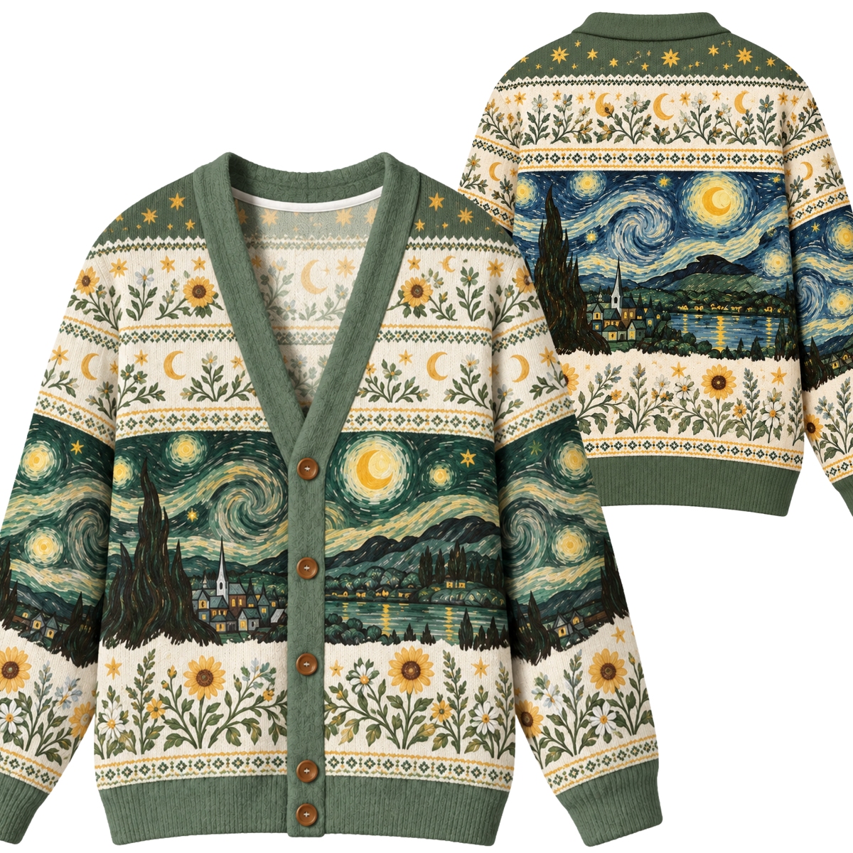 Chaotic Club Starry Night Sky Knit Cardigan