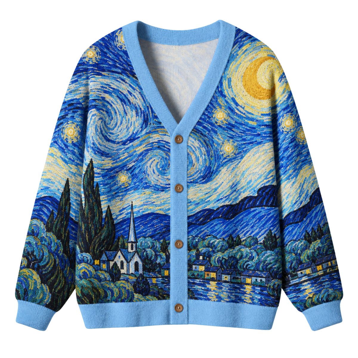 Chaotic Club Starry Night Sky Knit Cardigan