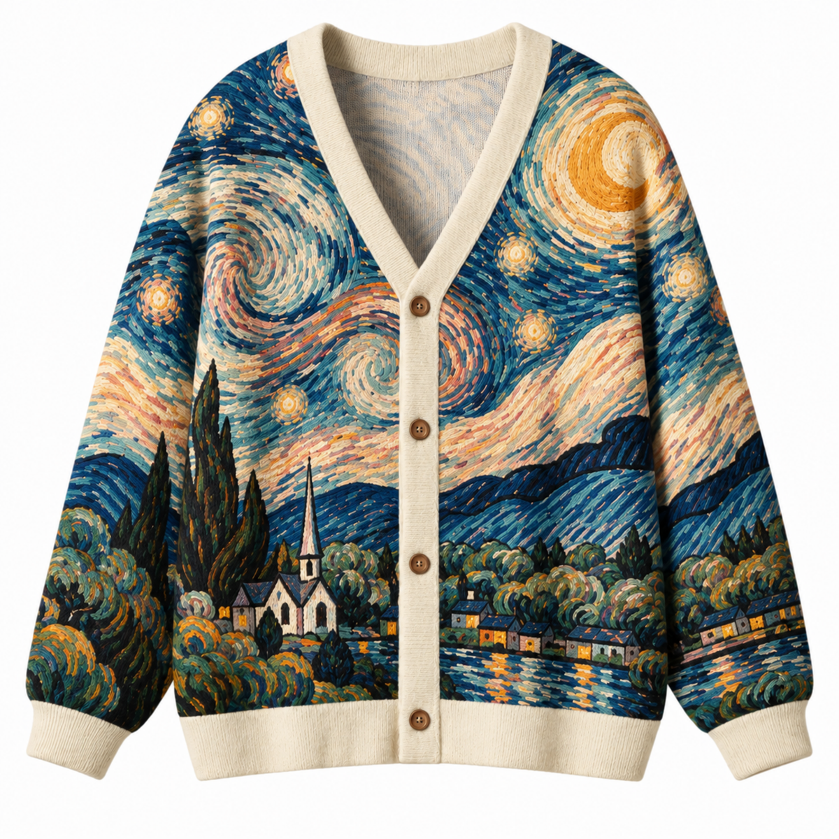Chaotic Club Starry Night Sky Knit Cardigan
