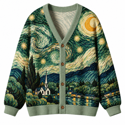Chaotic Club Starry Night Sky Knit Cardigan